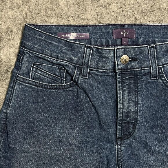 NYDJ Not Your Daughter's Jeans Marilyn Straight Women's 6 Lift Tuck Blue Denim - Picture 14 of 17